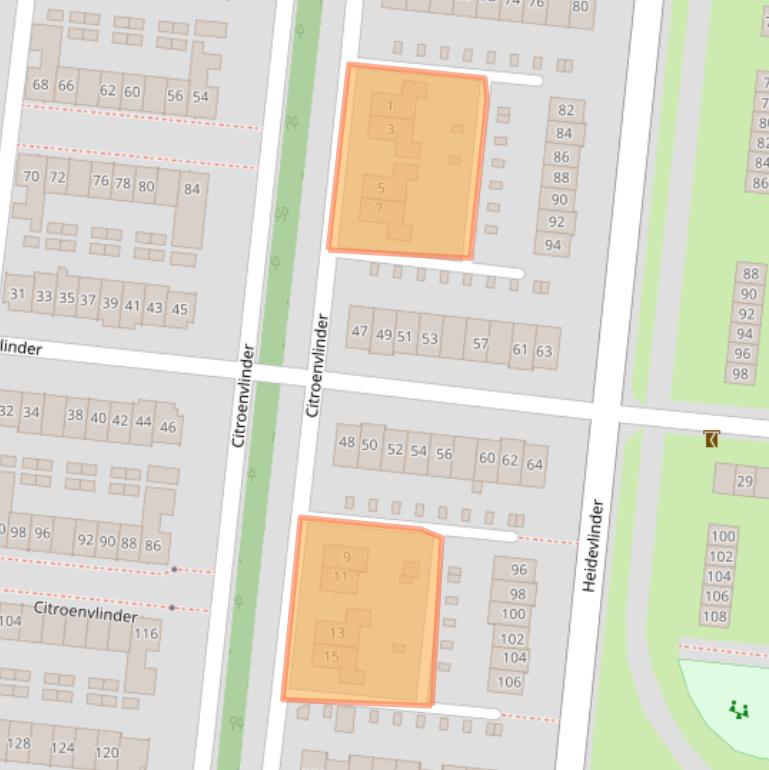 Kaart van postcodegebied 7534LC.