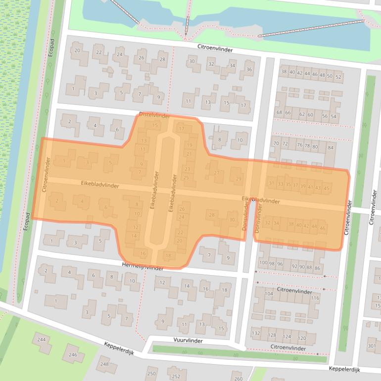 Kaart van postcodegebied 7534LE.