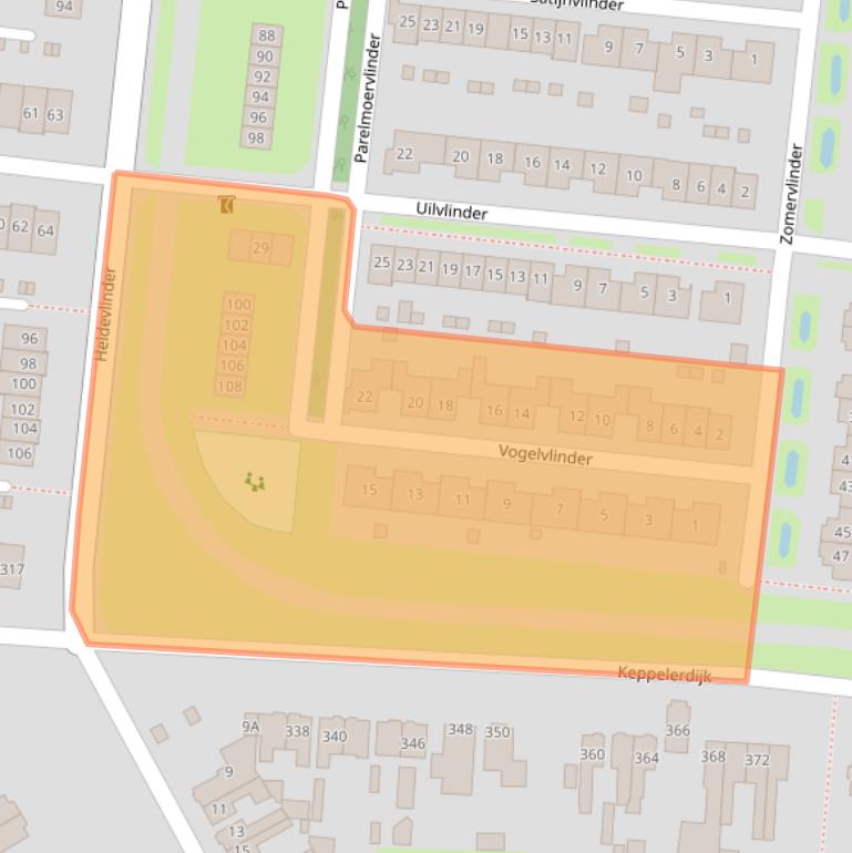 Kaart van postcodegebied 7534MC.