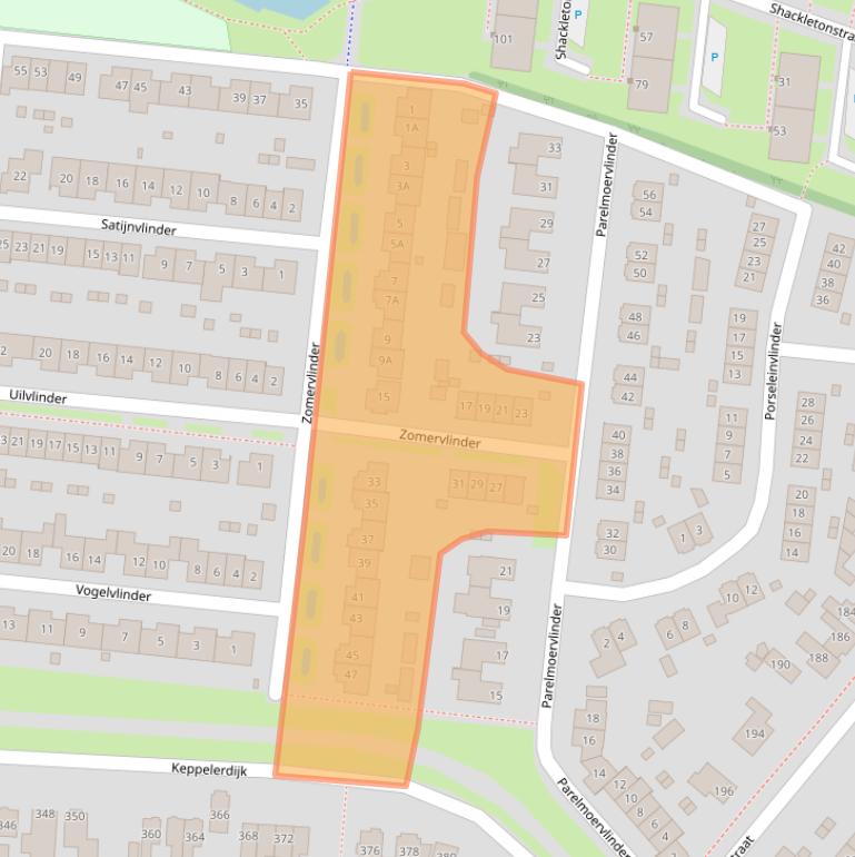 Kaart van postcodegebied 7534MG.