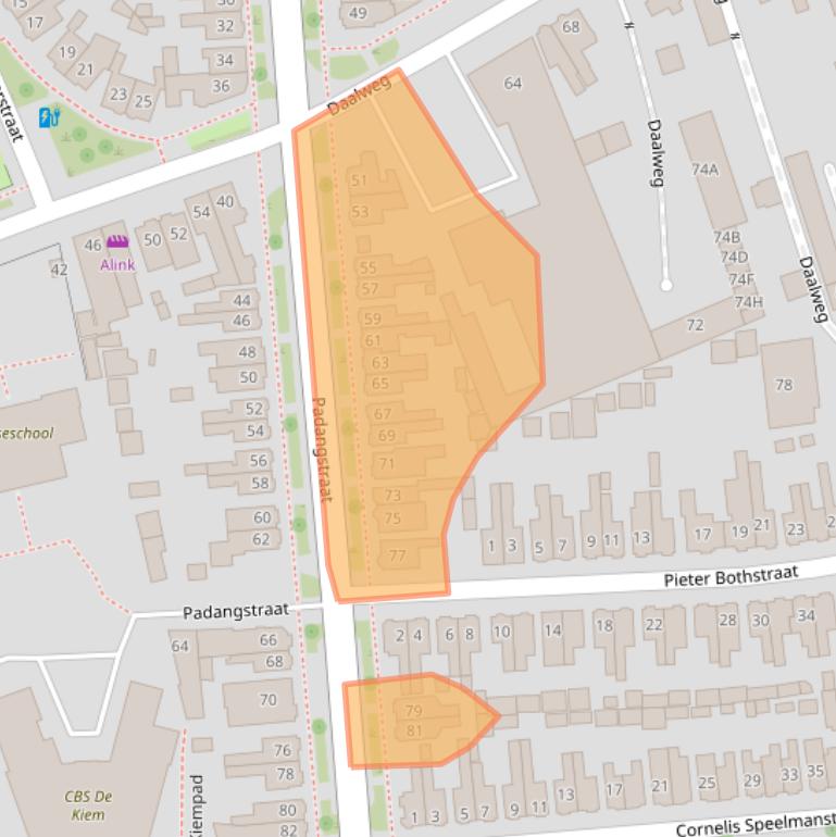 Kaart van postcodegebied 7535AB.
