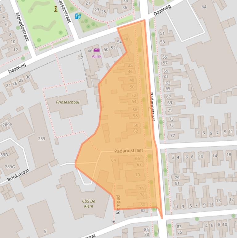 Kaart van postcodegebied 7535AE.