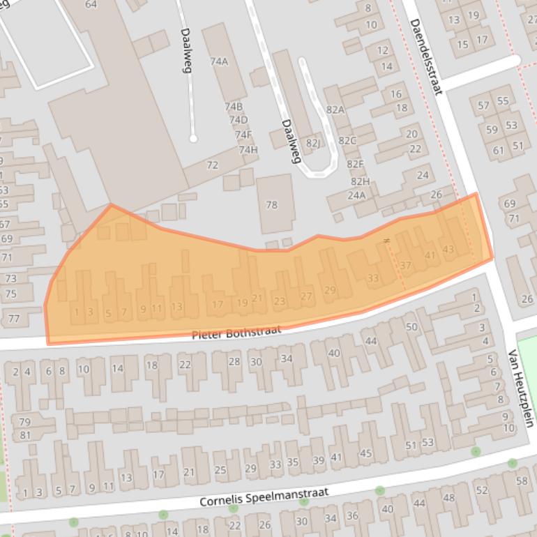 Kaart van postcodegebied 7535AH.