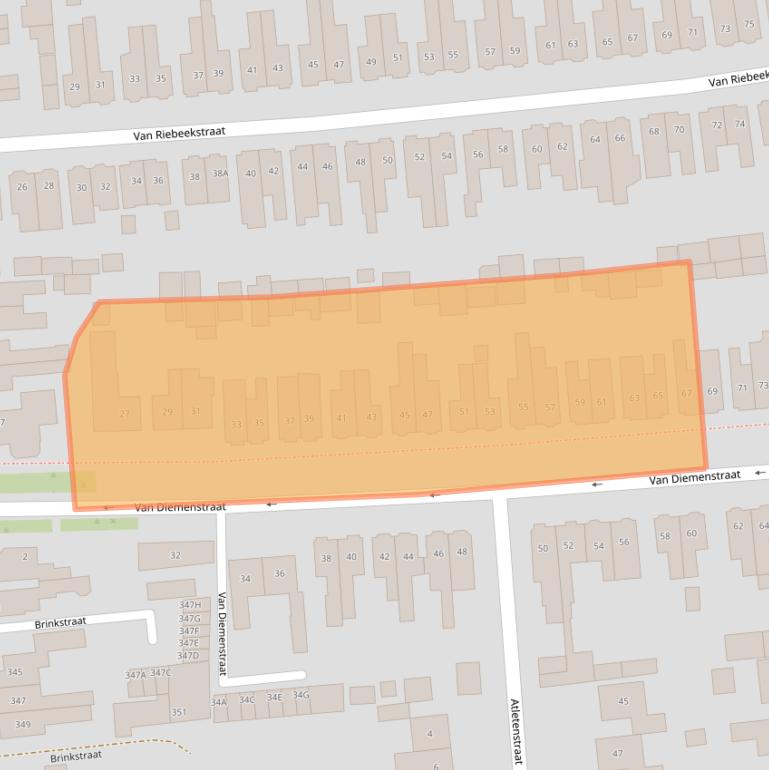 Kaart van postcodegebied 7535AK.