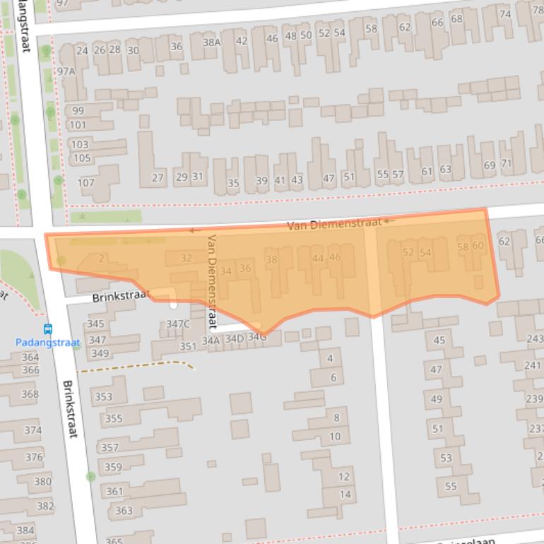 Kaart van postcodegebied 7535AN.