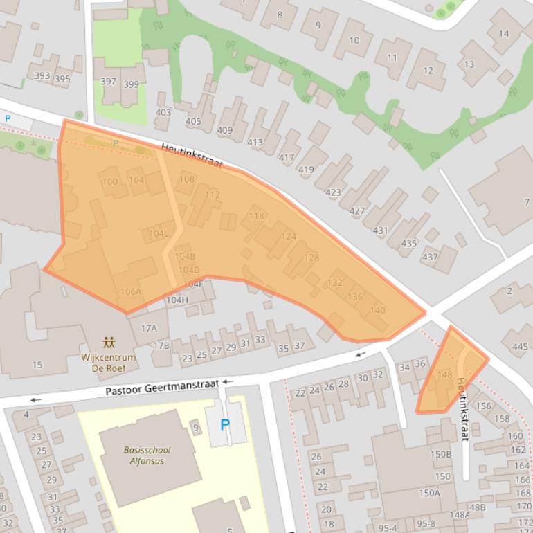 Kaart van postcodegebied 7535BA.