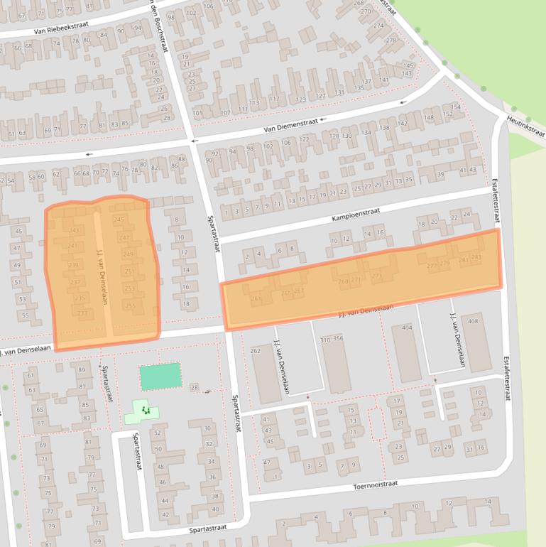 Kaart van postcodegebied 7535BW.