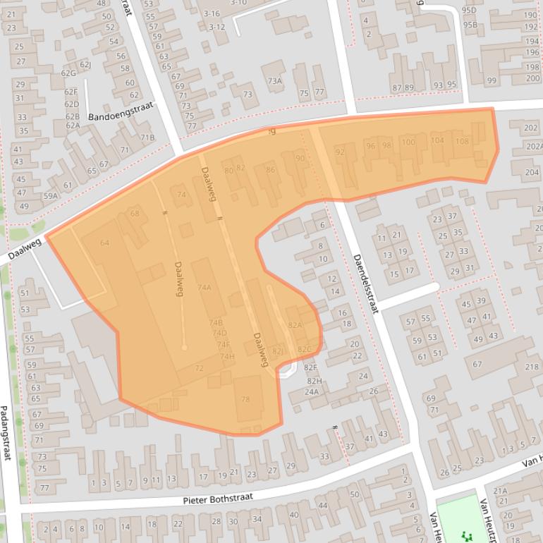 Kaart van postcodegebied 7535CE.