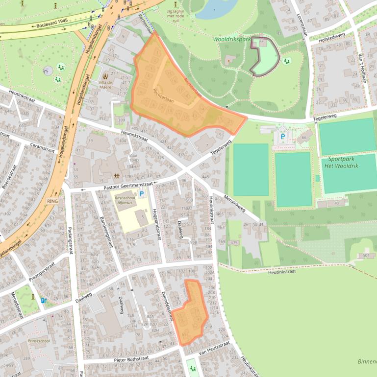 Kaart van postcodegebied 7535CH.