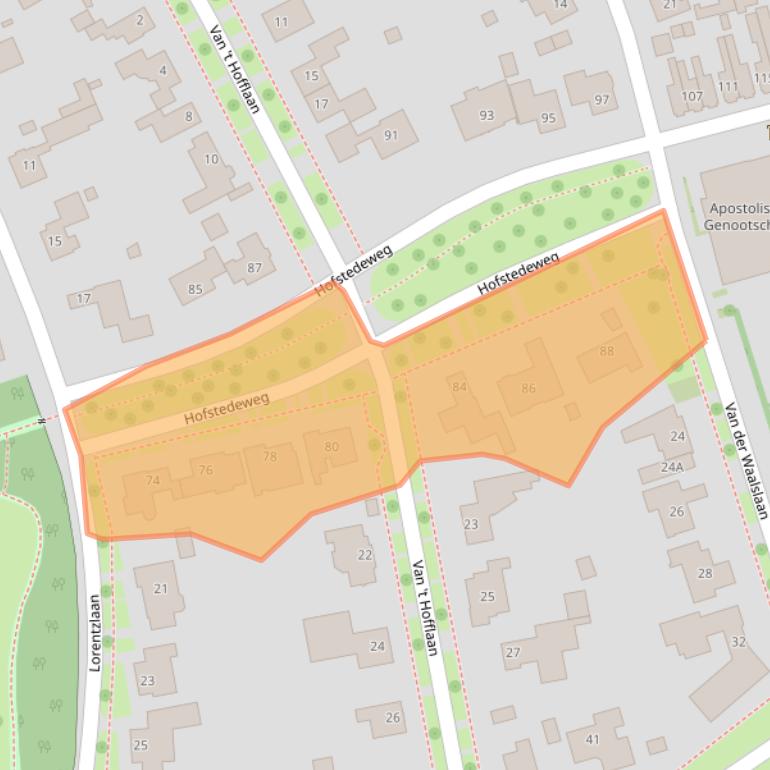 Kaart van postcodegebied 7535CW.