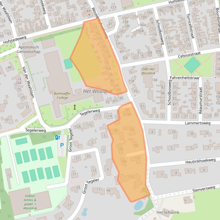 Kaart van postcodegebied 7535DD.