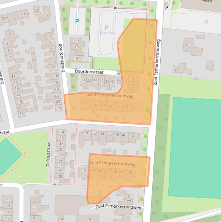 Kaart van postcodegebied 7535DT.