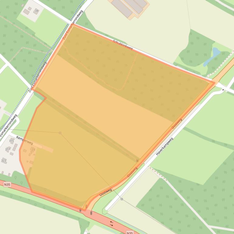 Kaart van postcodegebied 7535PD.