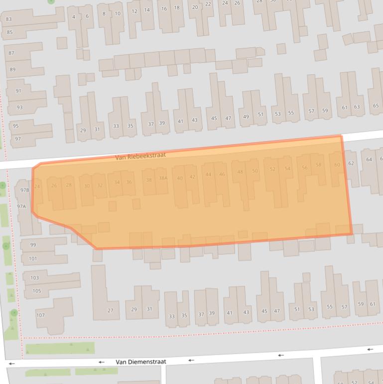 Kaart van postcodegebied 7535ZK.