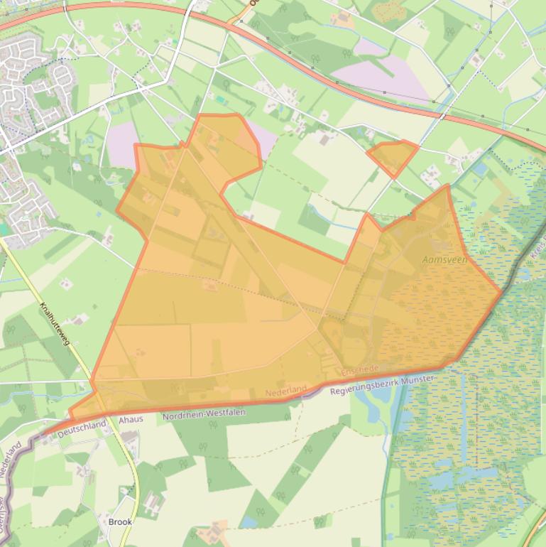 Kaart van postcodegebied 7536.