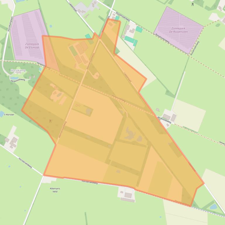 Kaart van postcodegebied 7536PE.