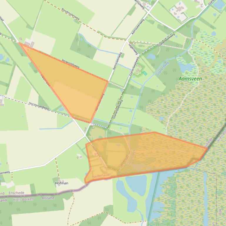 Kaart van postcodegebied 7536PG.