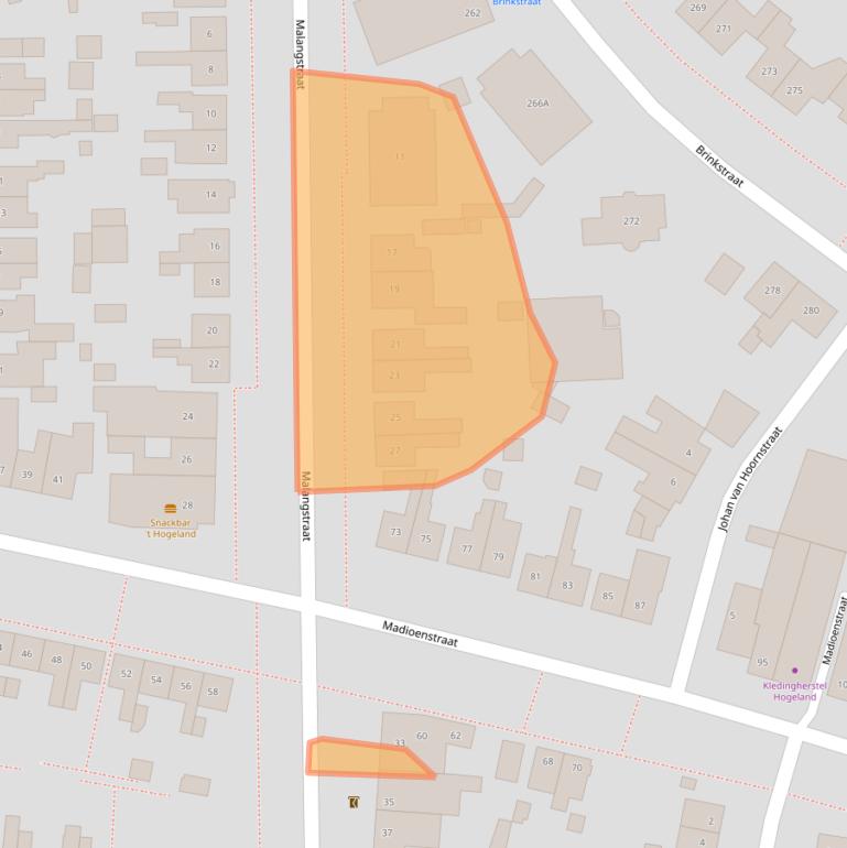 Kaart van postcodegebied 7541AA.