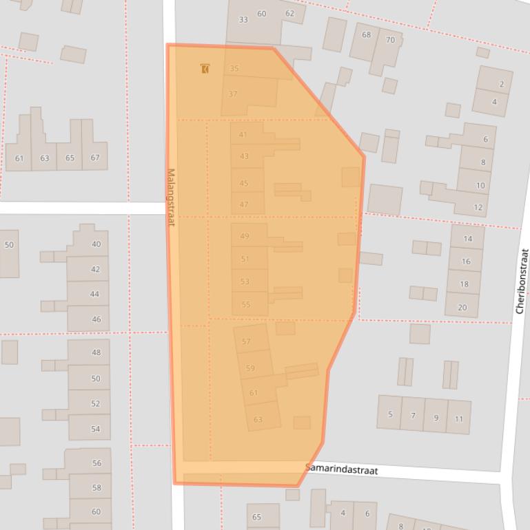 Kaart van postcodegebied 7541AB.