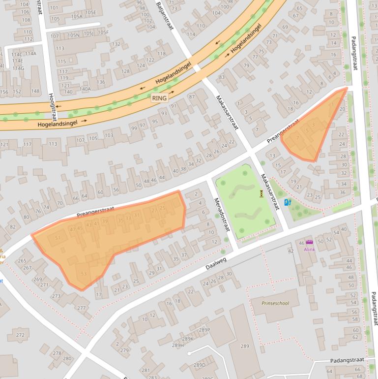 Kaart van postcodegebied 7541AG.