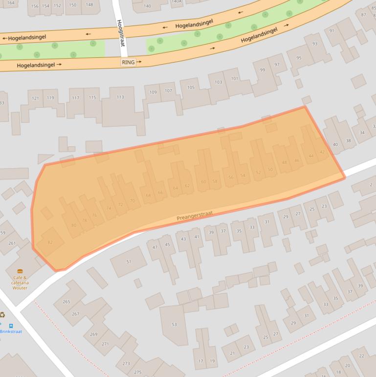 Kaart van postcodegebied 7541AJ.