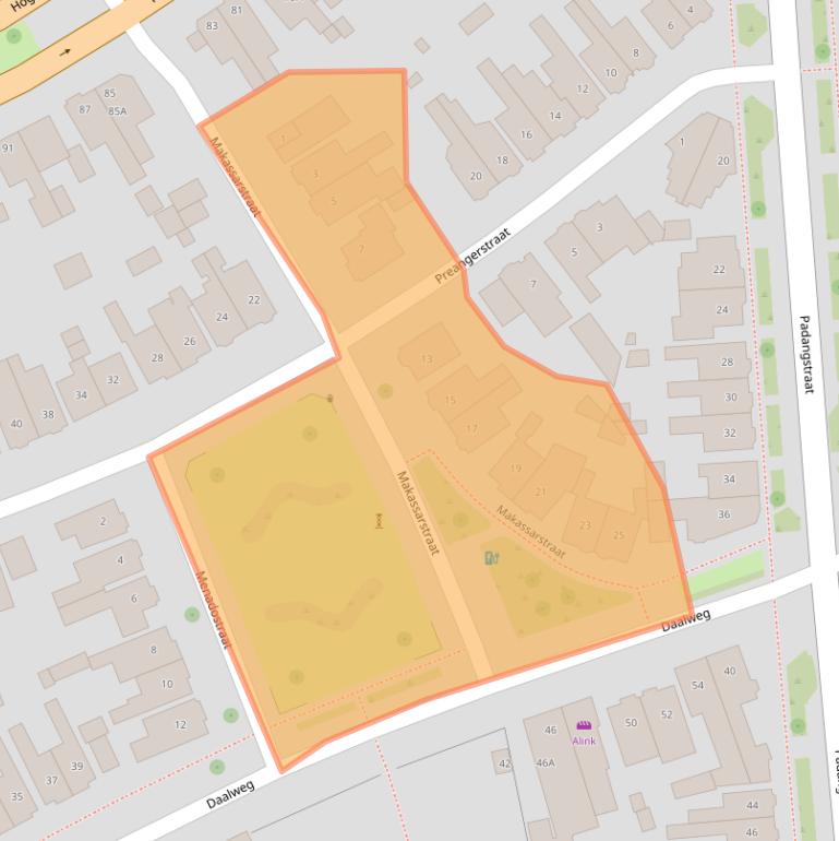 Kaart van postcodegebied 7541AK.