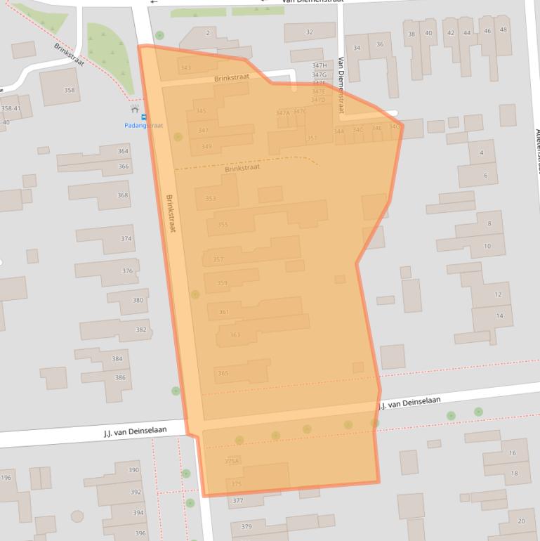 Kaart van postcodegebied 7541AS.