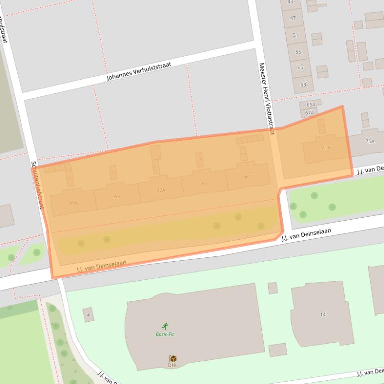 Kaart van postcodegebied 7541BD.