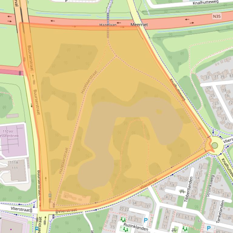 Kaart van postcodegebied 7541WB.