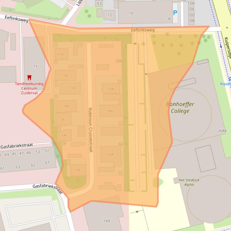 Kaart van postcodegebied 7541WC.