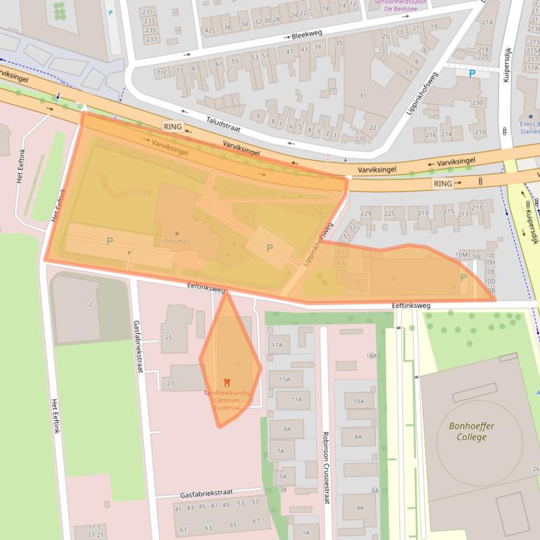 Kaart van postcodegebied 7541WE.