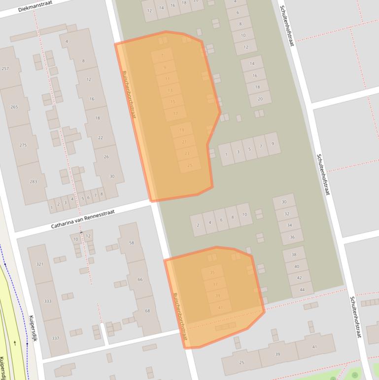 Kaart van postcodegebied 7541WZ.
