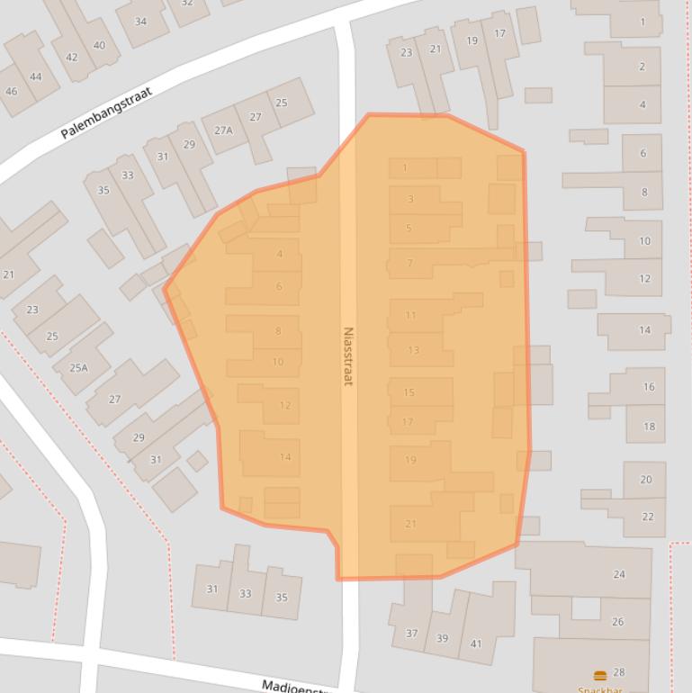 Kaart van postcodegebied 7541ZJ.