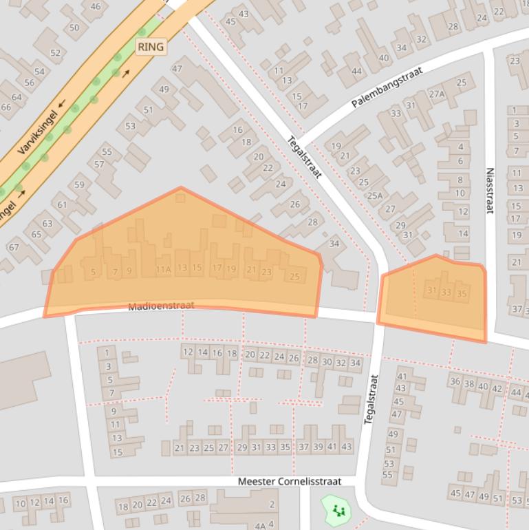 Kaart van postcodegebied 7541ZN.