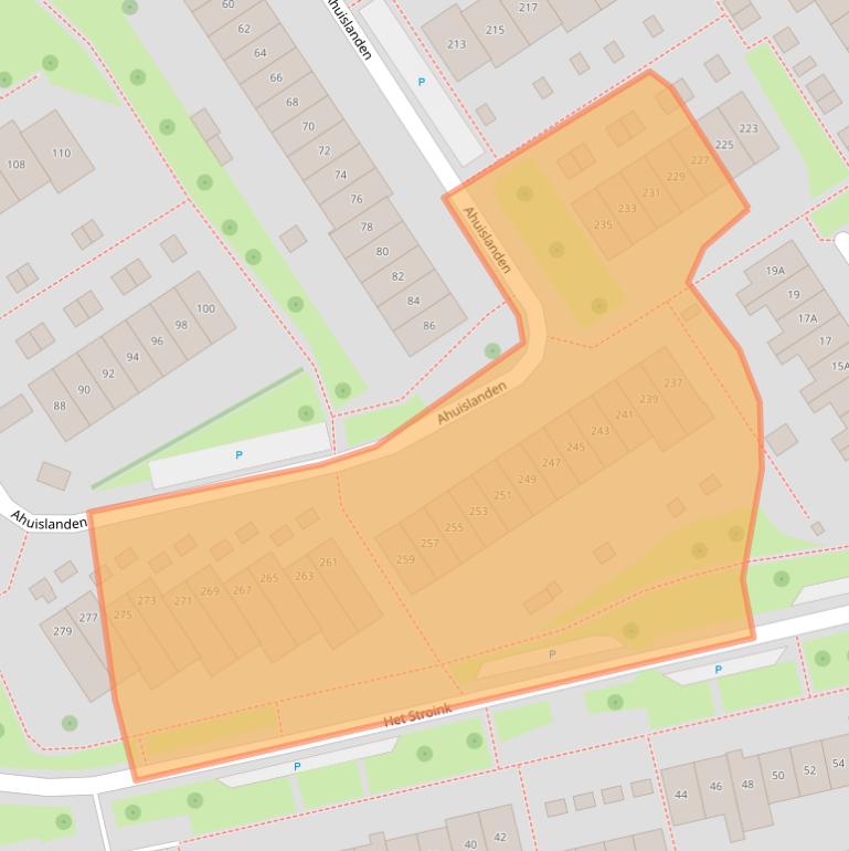 Kaart van postcodegebied 7542AJ.