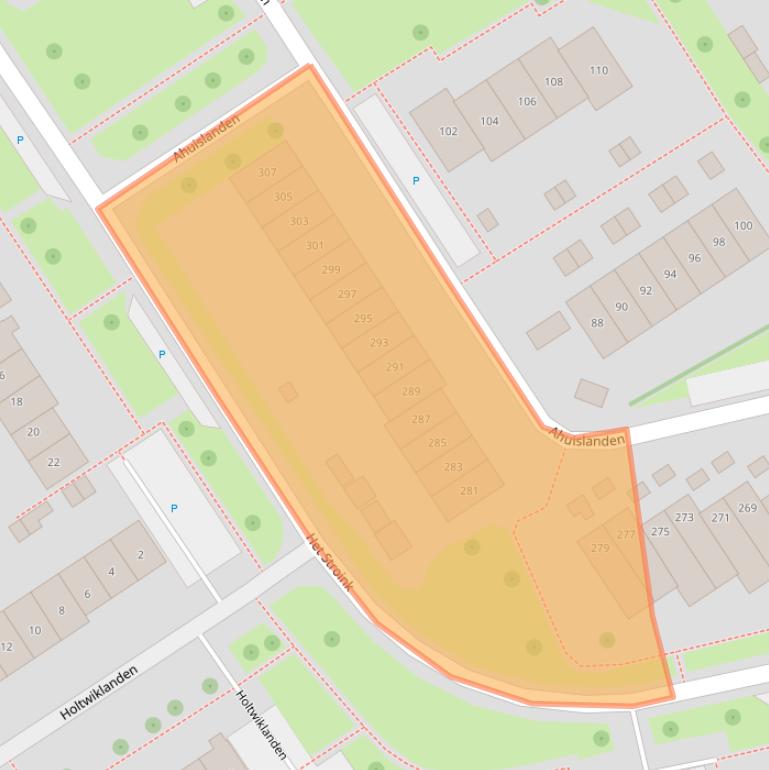 Kaart van postcodegebied 7542AK.