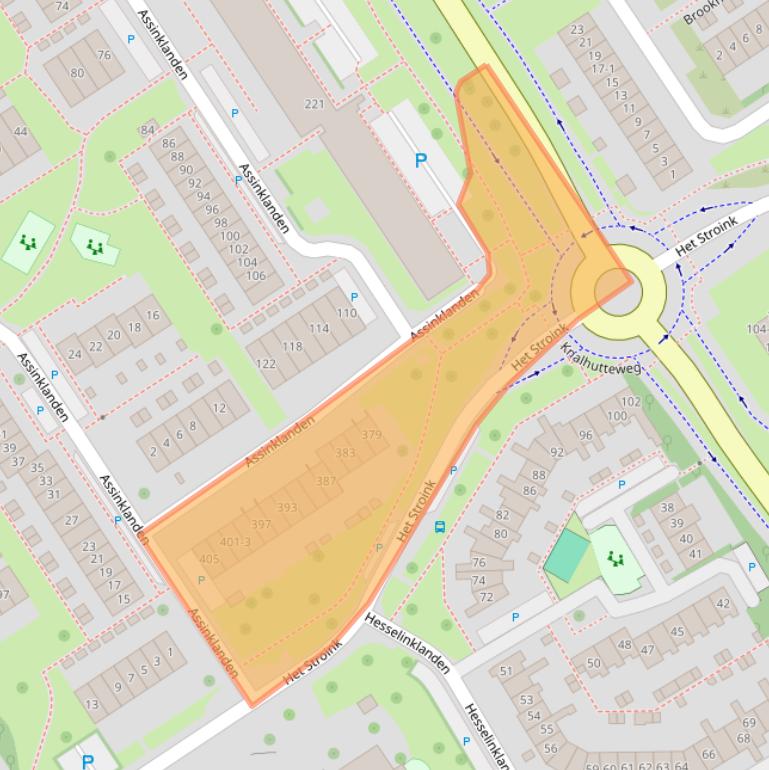 Kaart van postcodegebied 7542BJ.