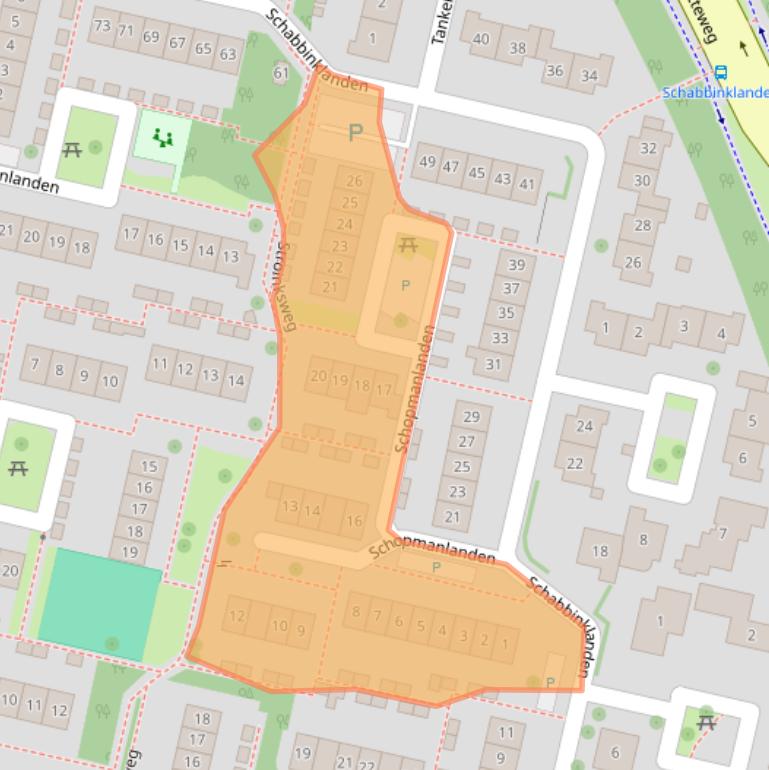 Kaart van postcodegebied 7542CN.