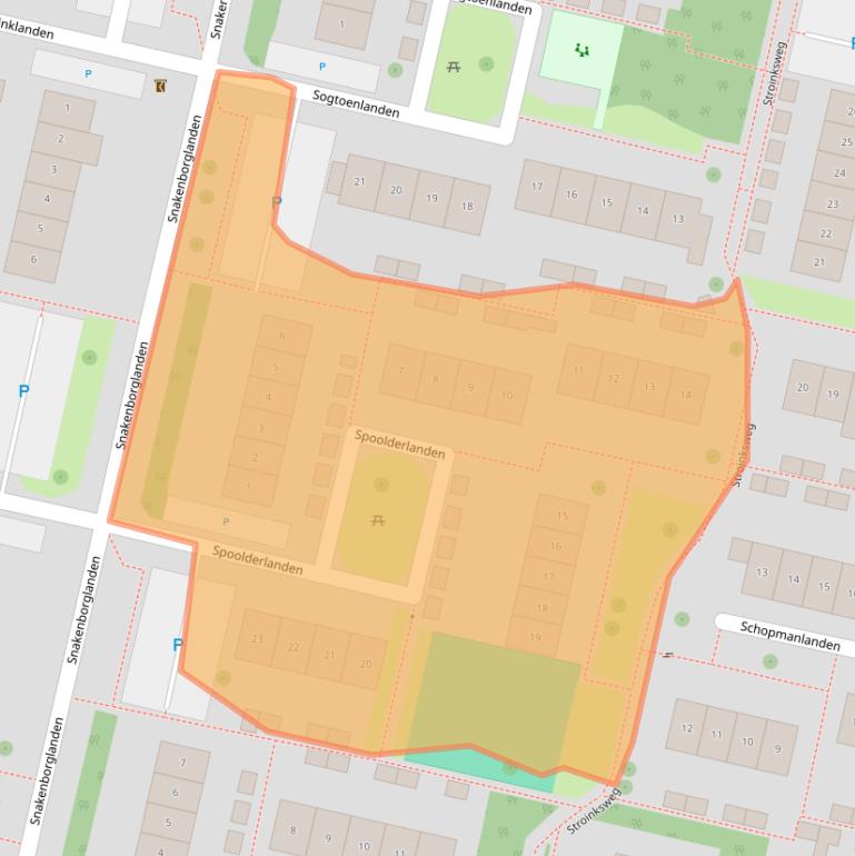 Kaart van postcodegebied 7542CS.