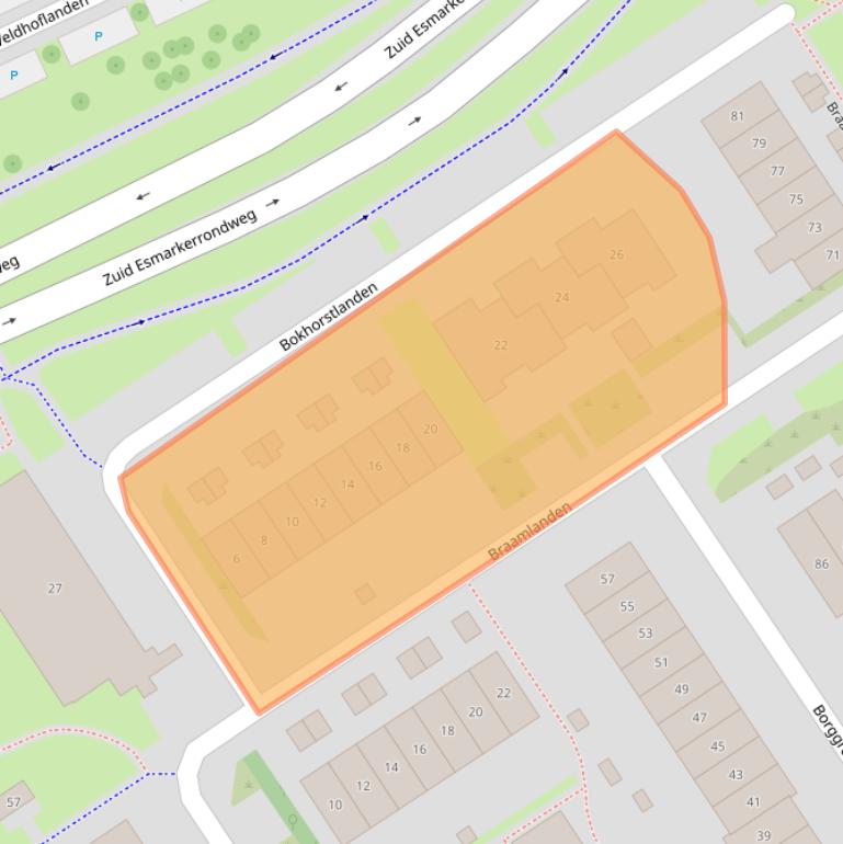 Kaart van postcodegebied 7542CV.