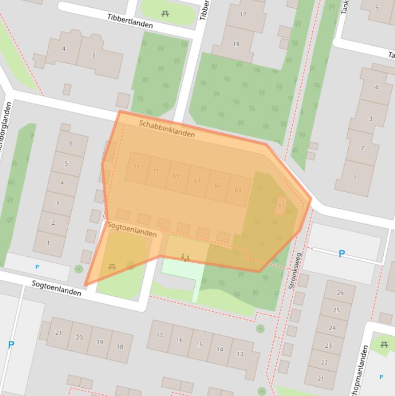 Kaart van postcodegebied 7542DJ.