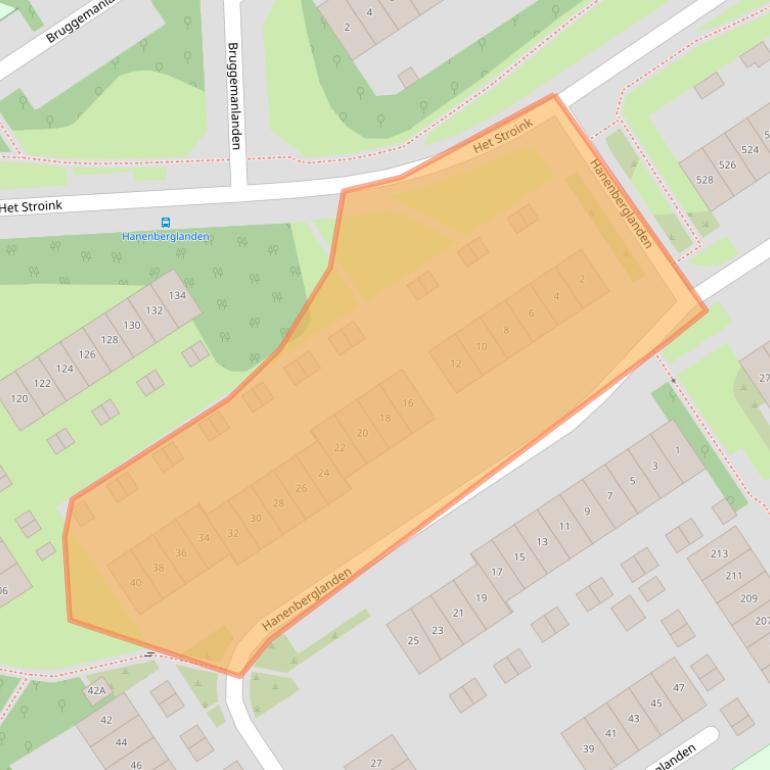 Kaart van postcodegebied 7542EA.
