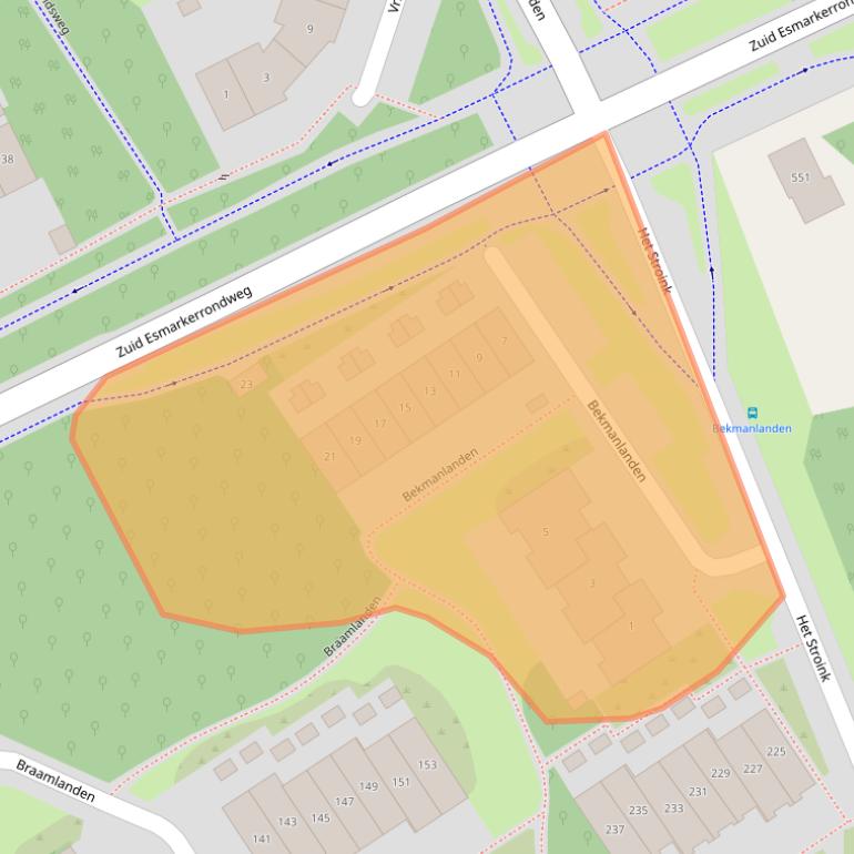 Kaart van postcodegebied 7542GP.