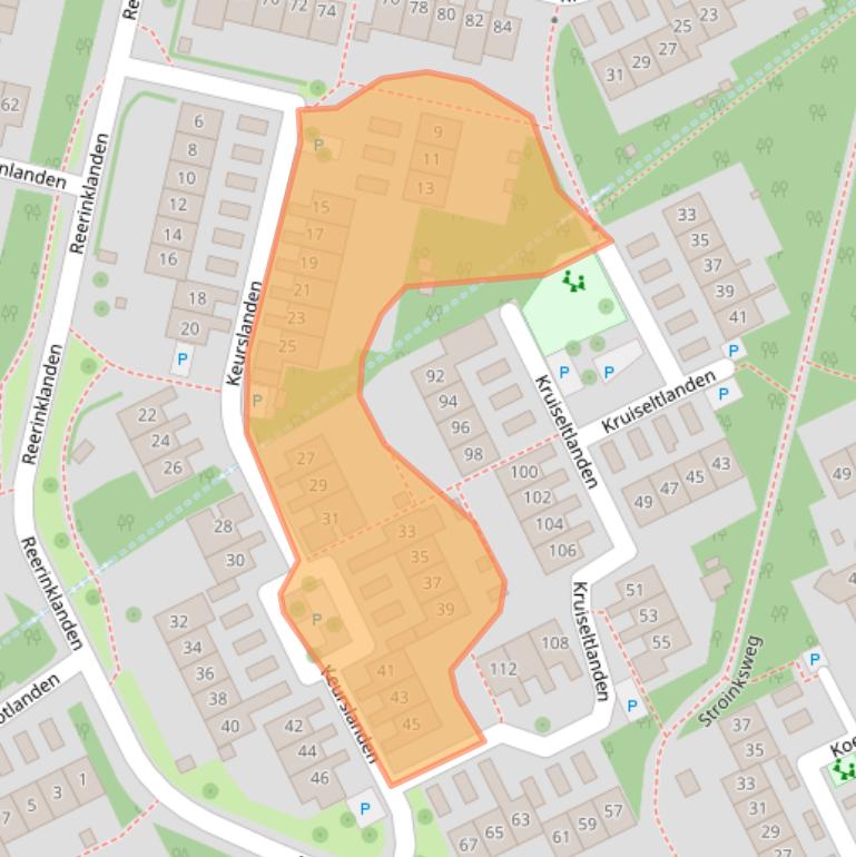 Kaart van postcodegebied 7542HK.