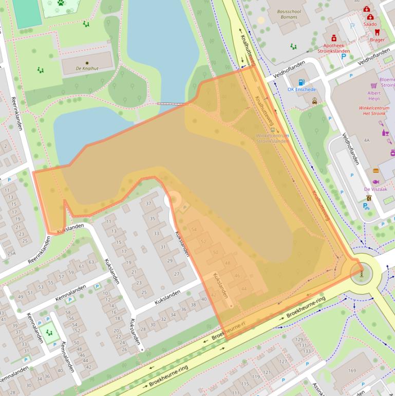 Kaart van postcodegebied 7542HW.