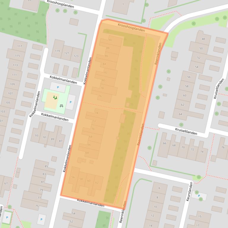 Kaart van postcodegebied 7542JB.