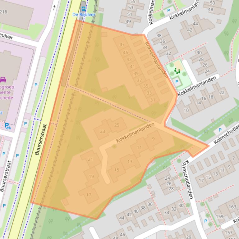 Kaart van postcodegebied 7542JC.