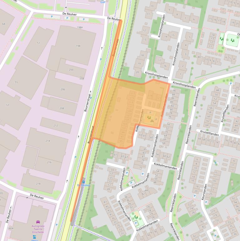 Kaart van postcodegebied 7542JE.