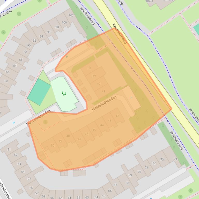 Kaart van postcodegebied 7542KB.
