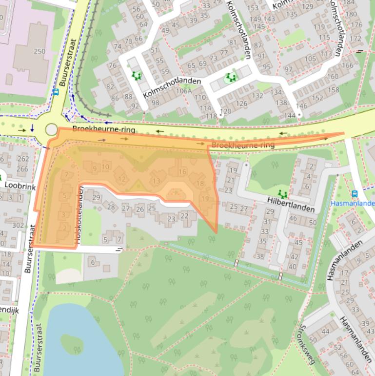 Kaart van postcodegebied 7542KN.